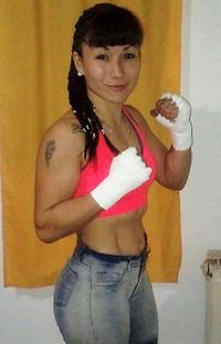 Gloria Elena Yancaqueo boxer
